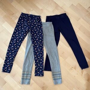 Pact Organic Cotton Leggings Kids 8/9 Bundle of Three